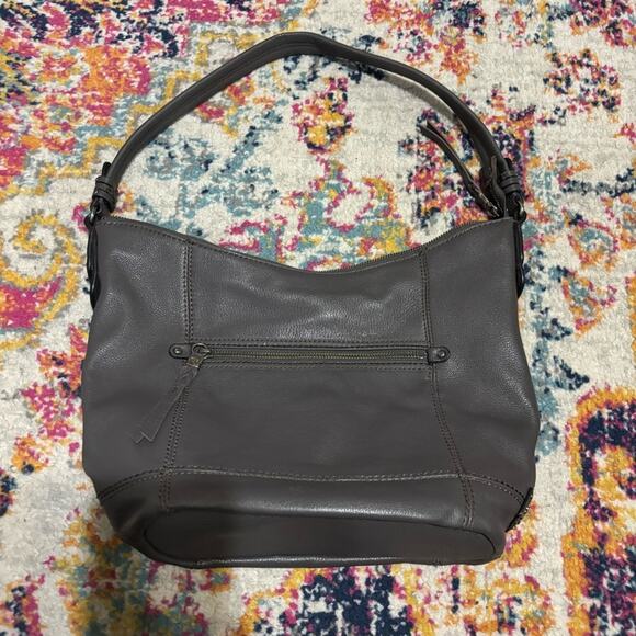 The Sak Dark Gray Leather Hobo Bag - Picture 1 of 6